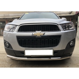 Защита переднего бампера из нержавеющей стали d60 мм CHEVROLET Captiva (Шевроле Каптива)