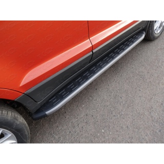 Пороги алюминиевые с пластиковой накладкой 1720 мм FORD EcoSport (Форд ЭкоСпорт) с 2014 года