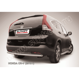 Защита заднего бампера d57 мм из нержавеющей стали HONDA CR-V (Хонда СРВ) 2011-2015, двигатель 2,0