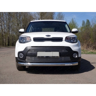 Решетка радиатора нижняя d12 мм KIA Soul (КИА Сол) с 2017 по 2019 год выпуска