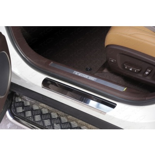 Накладки на пороги (лист зеркальный) Lexus RX 200t / 350 / 450h (Лексус RX 200t / 350 / 450h) с 2015 года