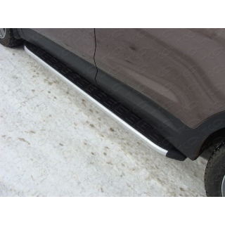 Пороги алюминиевые с пластиковой накладкой 1820 мм TOYOTA Venza (Тойота Венза)
