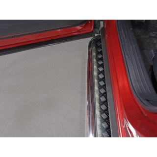 Пороги площадкой из нержавеющей стали с алюминиевым листом, d60 мм Mazda CX-9 (Мазда СХ-9) с 2017 года