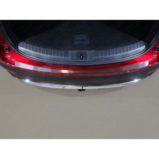 Накладка на задний бампер (лист шлифованный) Mazda CX-9 (Мазда СХ-9) с 2017 года