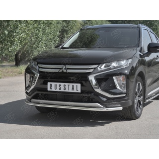 Защита переднего бампера из нержавеющей стали d42 мм MITSUBISHI Eclipse Cross (Митсубиши Эклипс Кросс)