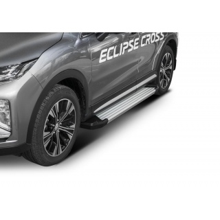 Пороги алюминиевые SILVER MITSUBISHI Eclipse Cross (Митсубиши Эклипс Кросс) с 2018 года