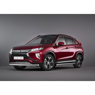 Защита переднего бампера из нержавеющей стали d57 мм MITSUBISHI Eclipse Cross (Митсубиши Эклипс Кросс)