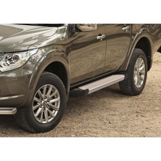 Пороги алюминиевые SILVER MITSUBISHI L-200 (Митсубиши L-200)