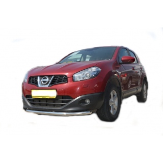 Защита переднего бампера из нержавеющей стали d60 мм NISSAN Qashqai (Ниссан Кашкай)