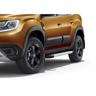 Пороги алюминиевые SILVER RENAULT Duster (Рено Дастер) с 2021 года