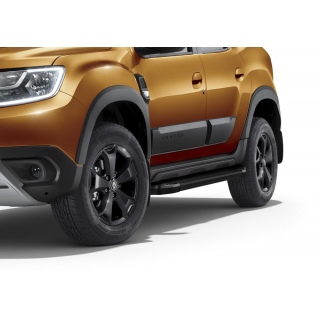 Пороги алюминиевые BLACK RENAULT Duster (Рено Дастер) с 2021 года