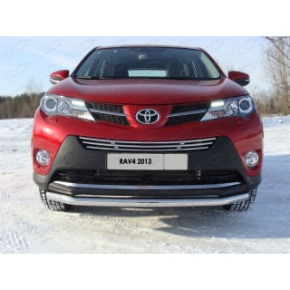 Решетка радиатора из нержавеющей стали d16 мм TOYOTA Rav-4 (Тойота Рав 4) с 2013 года выпуска