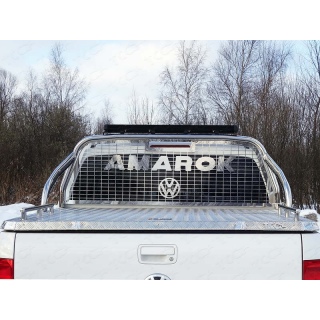 Защита кузова и заднего стекла d75х42 мм со светодиодной фарой (на крышку) VOLKSWAGEN Amarok (Фольксваген Амарок) 2016 года
