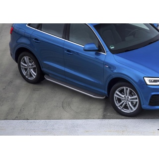 Пороги алюминиевые с нержавеющим кантом AUDI Q3 (Ауди Q3) с 2011 года