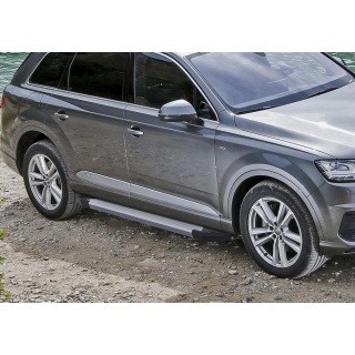 Пороги алюминиевые SILVER AUDI Q7 (Ауди Q7) с 2015 года