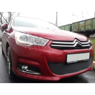 Защитная сетка на решетку радиатора черная CITROEN C4 HB 2011-2016