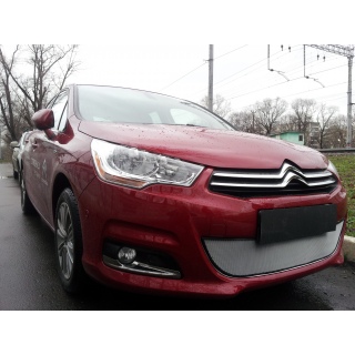 Защитная сетка на решетку радиатора хромированная CITROEN C4 HB 2011-2016