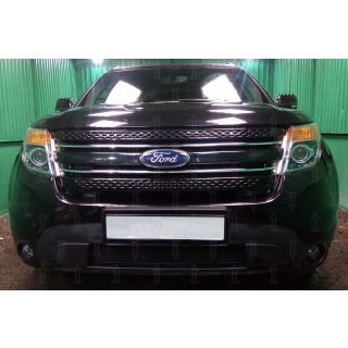 Защита радиатора черная FORD Explorer с 2010 года