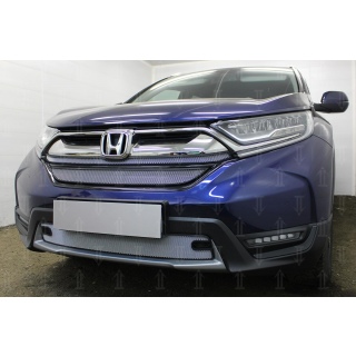 Решетка радиатора хромированная верхняя (2 части) HONDA CR-V с 2016 года