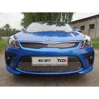 Решетка радиатора из нержавеющей стали (лист, низ) KIA Rio (КИА Рио) с 2017 года выпуска