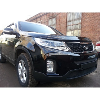 Решетка радиатора черная (середина) KIA Sorento (КИА Соренто) с 2012 года выпуска