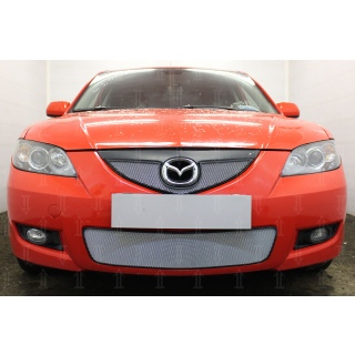 Защита радиатора хромированная (верх) MAZDA 3 (Мазда 3) с 2006 по 2009 год