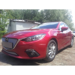 Защита радиатора хромированная (низ) MAZDA 3 (Мазда 3) с 2013 по 2016 год выпуска