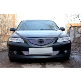 Защита радиатора хромированная (верх) MAZDA 6 (Мазда 6) с 2002 по 2005 год выпуска