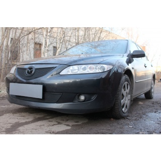 Защита радиатора черная (низ) MAZDA 6 (Мазда 6) с 2002 по 2005 год выпуска