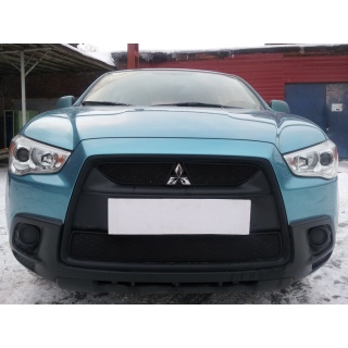 Решетка радиатора черная (3 части) MITSUBISHI ASX (Митсубиши АСХ) с 2010 по 2013 год выпуска