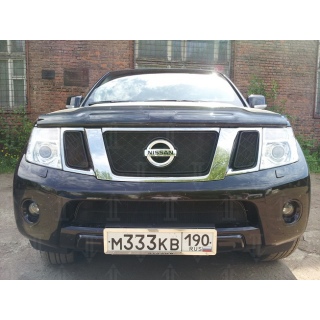 Решетка радиатора черная (верх-3 части) Nissan Pathfinder (NAVARA) 2011-2012 Nissan Pathfinder (NAVARA) 2012-2014 