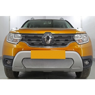 Защитная сетка на решетку радиатора хромированная (низ) RENAULT Duster (Рено Дастер) с 2021 года выпуска