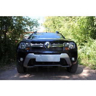 Защитная сетка на решетку радиатора черная (верх) RENAULT Duster (Рено Дастер) с 2015 года выпуска