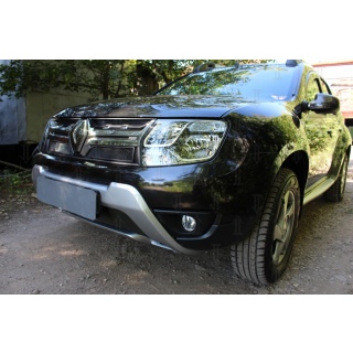 Защитная сетка на решетку радиатора черная (низ) RENAULT Duster (Рено Дастер) с 2015 года выпуска 