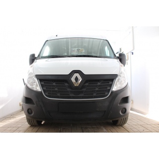 Защитная сетка на решетку радиатора черная (верх) RENAULT Master (Рено Мастер) с 2014 по 2020 год выпуска