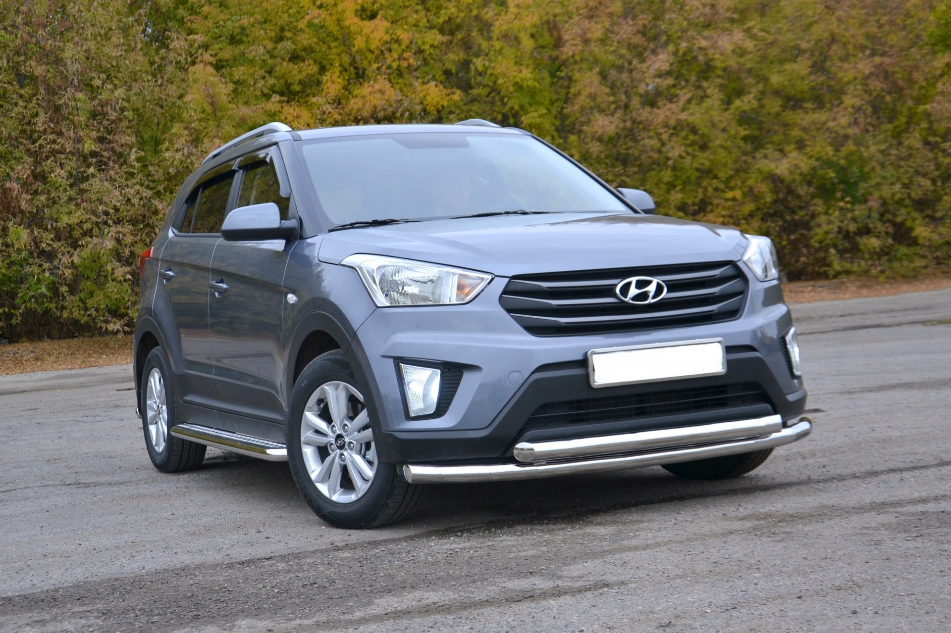 Защита переднего бампера Hyundai Creta