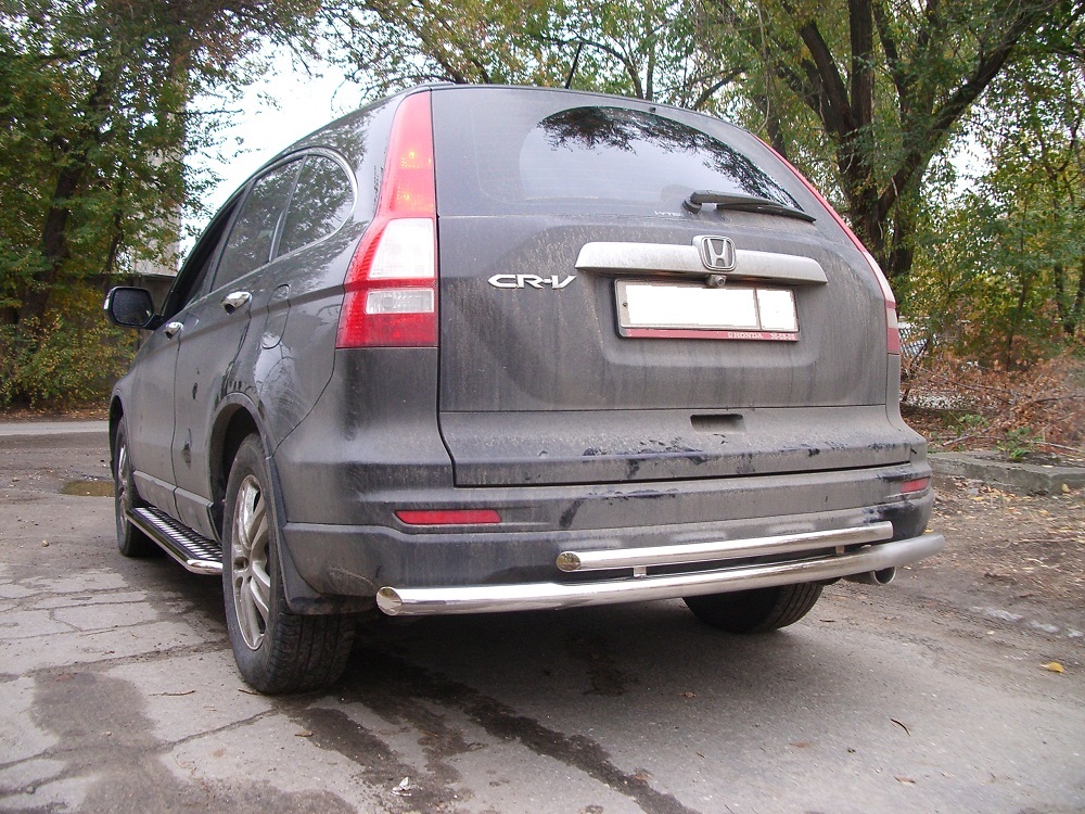 Парктроник honda crv. Honda CRV 2009 защита бампера. СРВ 3 защита бампера. Обвес Honda CRV 3.